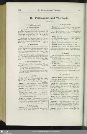 H. Philosophie und Theologie