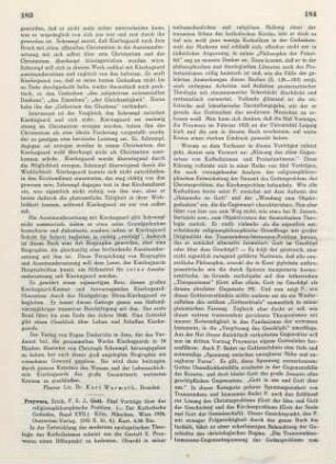 183-186 [Rezension] Przywara, Erich, Gott