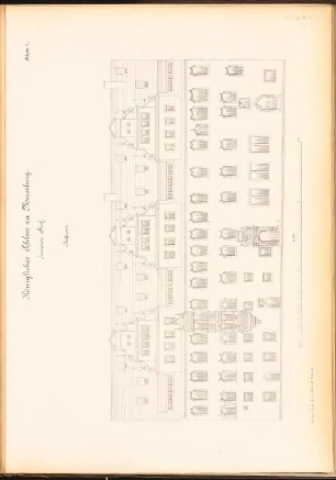 Schloss Merseburg: Innerer Hof: Südfront 1:100