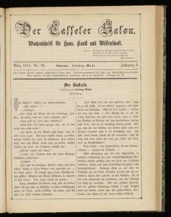 Jahrgang 1., Nr. 19. (März 1871)
