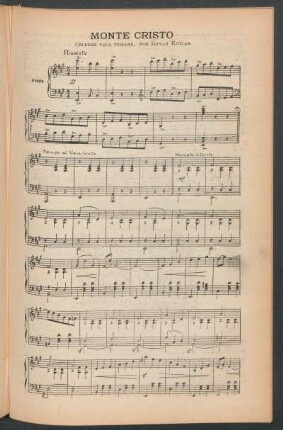 Monte Cristo : Célebre vals "Tzigane", piano
