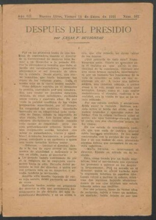 1921011600: Después del presidio