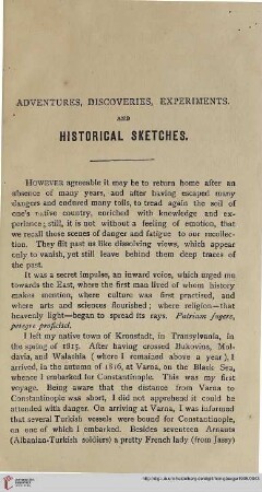 Adventures, discoveries, experiments and historical sketches