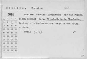 Elisabeth Marie Charlotte, Schlesien-Liegnitz-Brieg, Herzogin - Emrich, Johann