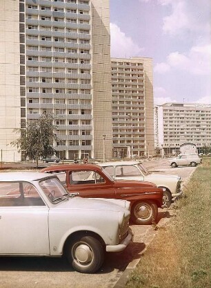 Dresden. Blick entlang der Mosczinskystraße Richtung Prager Straße