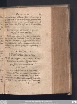 V. De Homine.