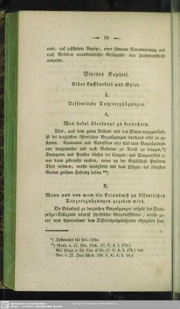 Viertes Kapitel. Uiber Lustbarkeit und Spiel
