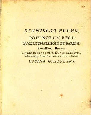 Mandatum Rectoris universi studii Parisiensis occasione nuptiarum serenissimi Delphini publicatum