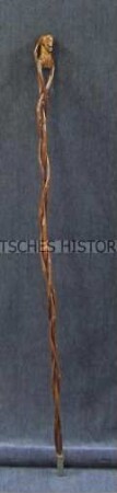 Stock mit Knauf als Bruststück eines Herren