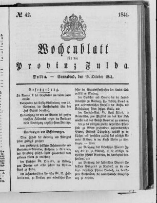 Nr. 42, Ausgabe vom 16. Oktober 1841