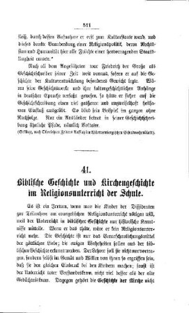 Biblische Geschichte und Kirchengeschichte im Religionsunterricht der Schule