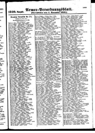 1240. Ausgabe. Mittwoch, 1. November 1916