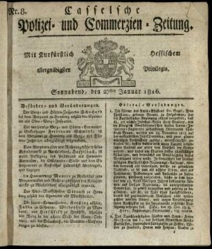 Nr. 8, Sonnabend, den 27sten Januar 1816