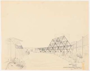 Bundesgartenschau 1955, Kassel: Ausstellungsstand »Eternit« 1:100