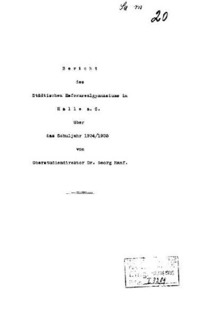 1934/35: Bericht ... - 1934/35