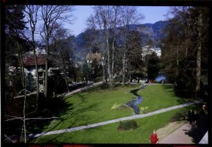 Badenweiler: Kurpark von der Terrasse des Thermalbades