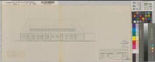 Münster (Münster) Um- und Erweiterung der Chirurgischen Klinik der Universität Haus Rosenbach Nordansicht 1960 1 : 100 30 x 70 Pause Staatshochbauamt Münster Regierung Münster Nr. 33950