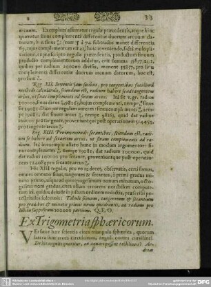 Ex Trigometria [Trigonometria] sphaericorum