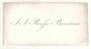 150 Briefe von J. J. Reuss-Brentano, Frankfurt, an Christian Brentano