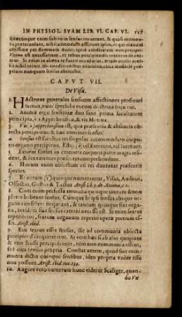 Caput VII. De Visu.