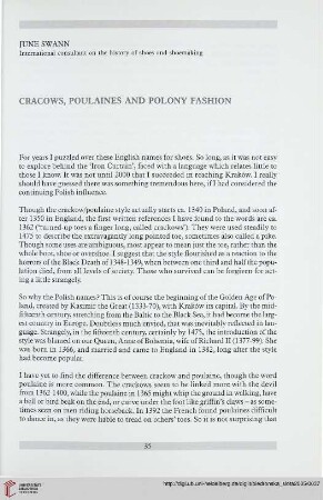 Cracows, poulaines and polony fashion