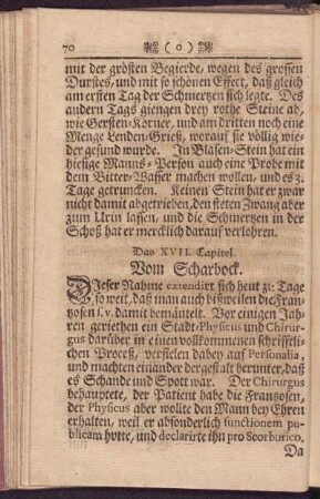 Das XVII. Capitel. Vom Scharbock