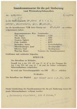 Ehrat, Hans, Dr.