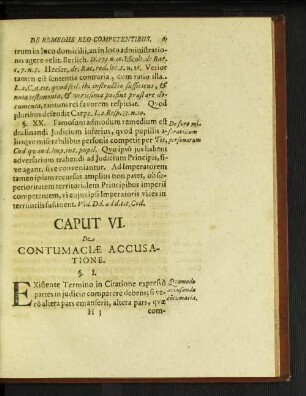 Caput VI. De contumaciae accusatione.