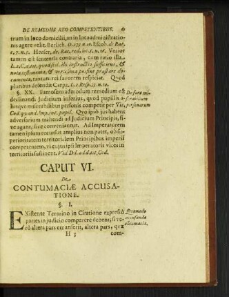 Caput VI. De contumaciae accusatione.