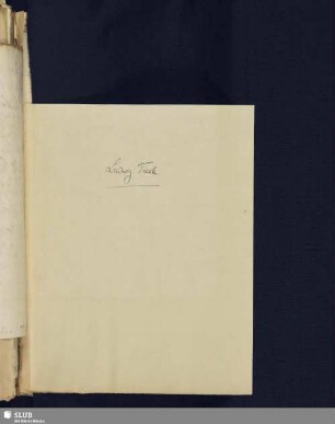 Nr. 48-52. Tieck, Ludwig