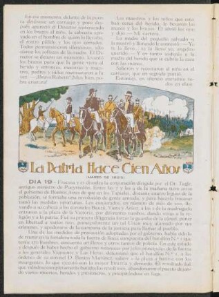 La patria hace cien años - (Marzo de 1823)