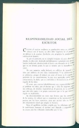 Responsabilidad social del escritor