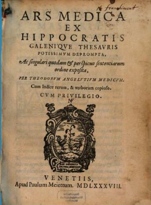 Ars medica ...