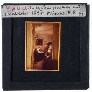 Menzel, Wohnzimmer mit der Schwester