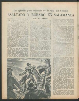 Un episodo poco conocido de la vida del General: Asaltado y robado en Salamanca