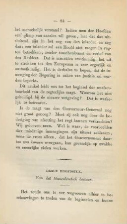 Derde hoofdstuk.Van het binnenlandsch bestuur