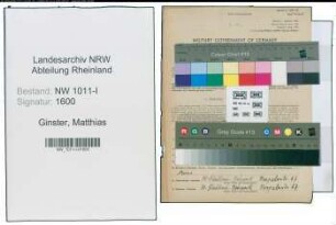 Entnazifizierung Matthias Ginster , geb. 01.07.1894 (Putzer)