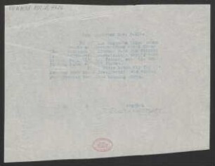 Brief an Bernhard Sekles : 04.05.1912