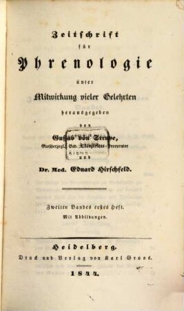 Zeitschrift für Phrenologie. 2. 1844