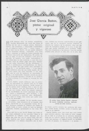 José García Bañon, pintor original y vigoroso
