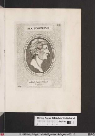 Porträt des Sextus Pompeius Magnus.