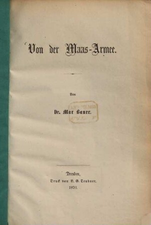 Von der Maas-Armee