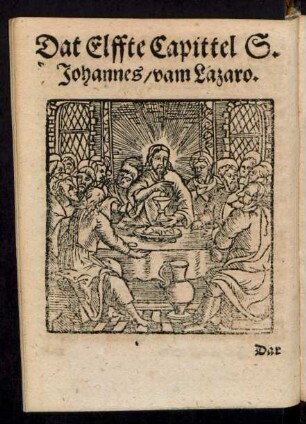 Dat Elffte Capittel S. Johannes/ vam Lazaro.