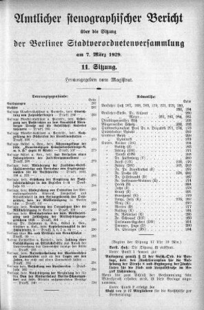 Sitzung 11, 7. März 1929