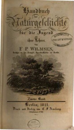 Handbuch der Naturgeschichte für die Jugend und ihre Lehrer, 2. Amphibien, Fische und Insekten