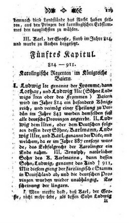 Fuenftes Kapitul. 814 - 911. Karolingische Regenten im Koenigreiche Baiern