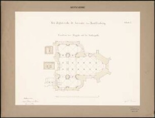 Stiftskirche St. Servatius (Dom), Quedlinburg: Grundriss der Krypta u. Grabkapelle