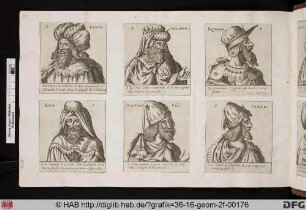 Oben Mitte: König Salomo.