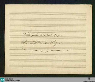 La Pastorella dell'Alpi - Don Mus.Ms. 2580 : V, pf; B|b