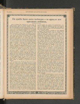 De wuelle façon notre technique a su appuyer nos opérations militaires.